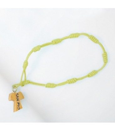 Le pèlerin bracelet cordon violet, jaune, vert