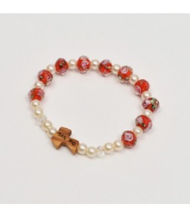 Crystal bracelet with rose