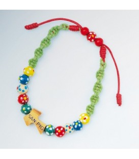 Tejida pulsera de misionero corredera madera