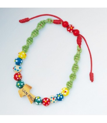 Tejida pulsera de misionero corredera madera