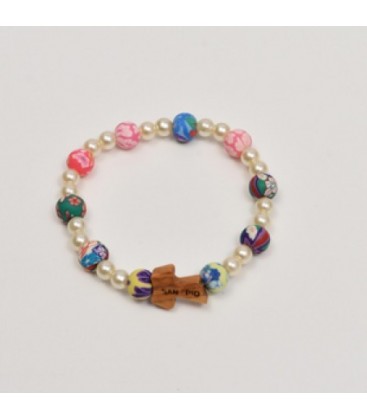 Bracelet de perles de couleur et de perles