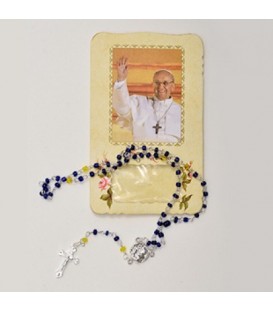 Custodia con Rosario e Papa Francesco