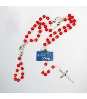 Glass Rosary with Pater Hands various colors