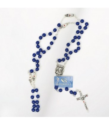 Glass Rosary with Pater Hands various colors
