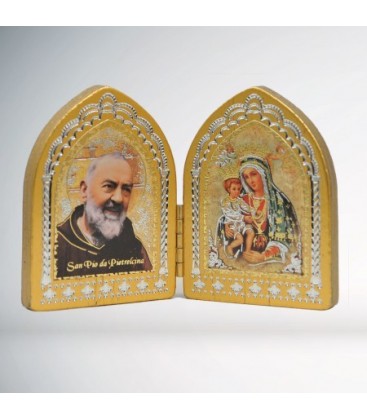 Vergoldete große Diptychon