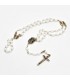 Glass Rosary with Pater Hands various colors