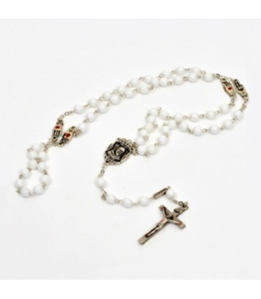 Glass Rosary with Pater Hands various colors