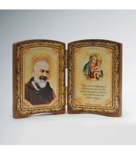 Díptico de madeira com Madonna