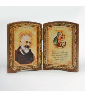 Díptico de madera pequeño con Madonna