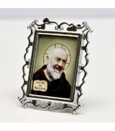 Cadre photo plaqué argent