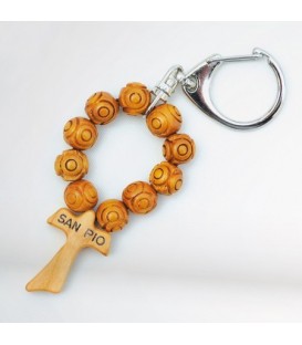 Chaveiro de madeira processada grãos