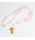 Pearl Rosary with Celeste, pink, ivory