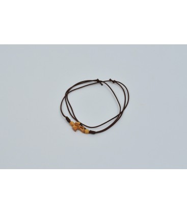 COLLANA CON TAU IN LEGNO