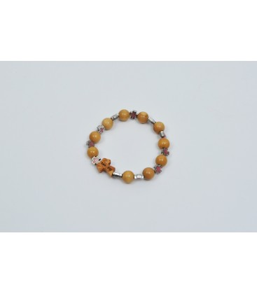 Bracciale legno e croci celtiche