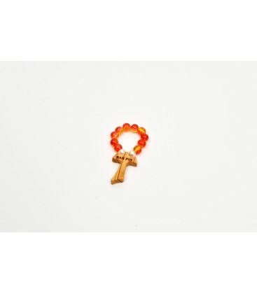 Small Rosary in yellow glass 