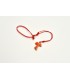  Necklace Tau  Hand  Painted Orange 