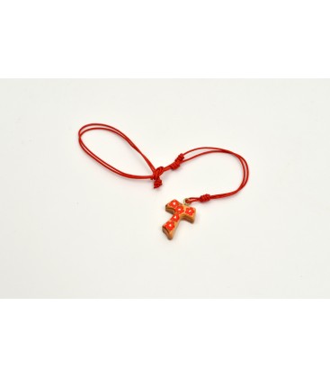  Necklace Tau  Hand  Painted Orange 