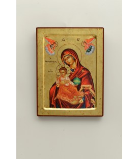 ICONA GRECA MADONNA CON BAMBINO E ANGELI