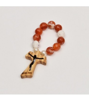 Small Rosary in Hard Stone with Tau
