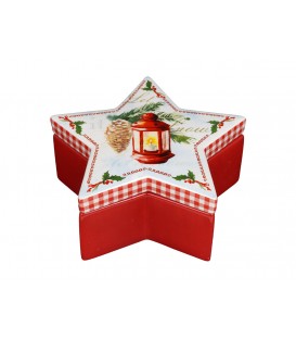 CONTENITORE STELLA DECORATIVO NATALIZIO