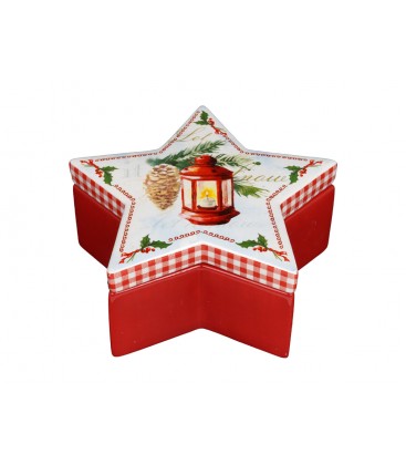 CONTENITORE STELLA DECORATIVO NATALIZIO